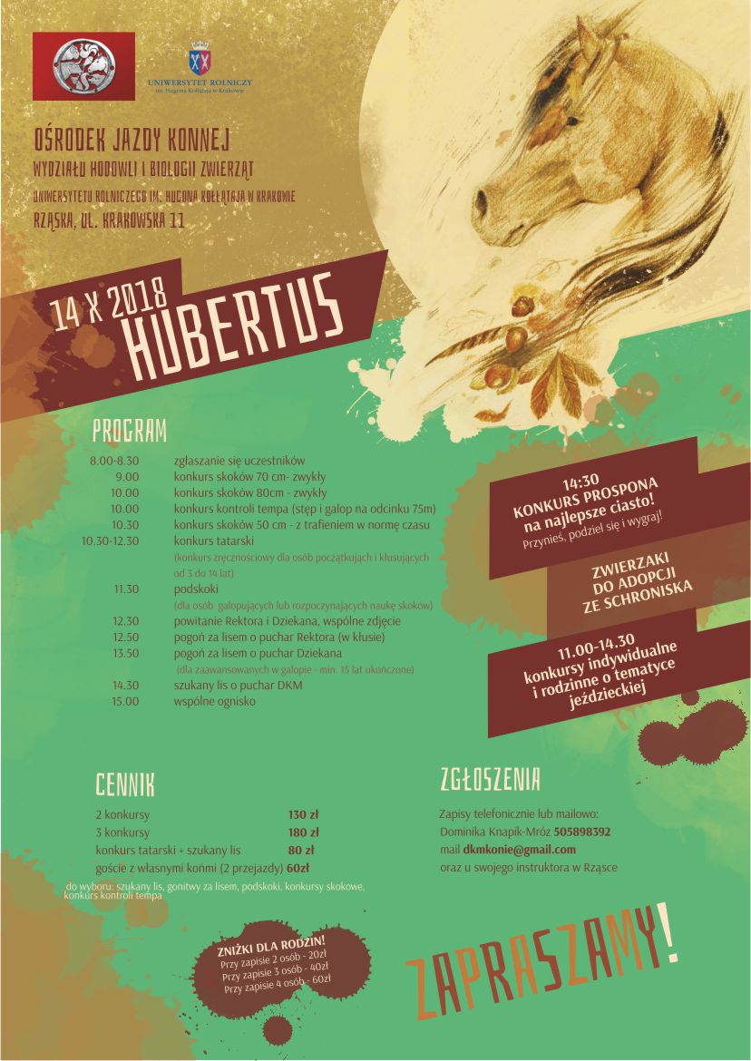 Plakat Hubertus 2018 WHiBZ